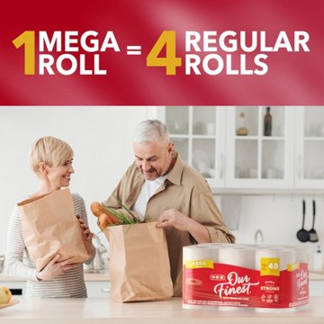 H-E-B Our Finest Ultra Strong Toilet Paper, 12 Mega Rolls