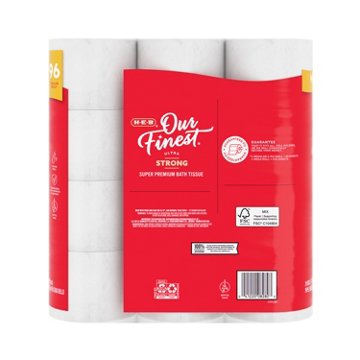 H-E-B Our Finest Ultra Strong Toilet Paper, 24 Mega Rolls