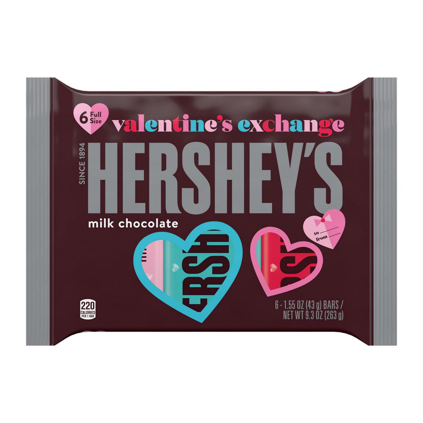 Hershey's Milk Chocolate Full Size Valentine Exchange Candy; image 1 of 7