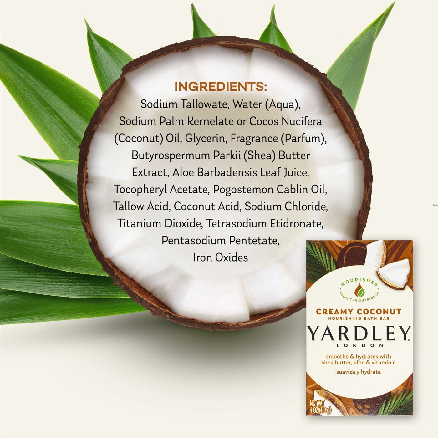 Yardley London Creamy Coconut Bath Bar; image 3 of 4