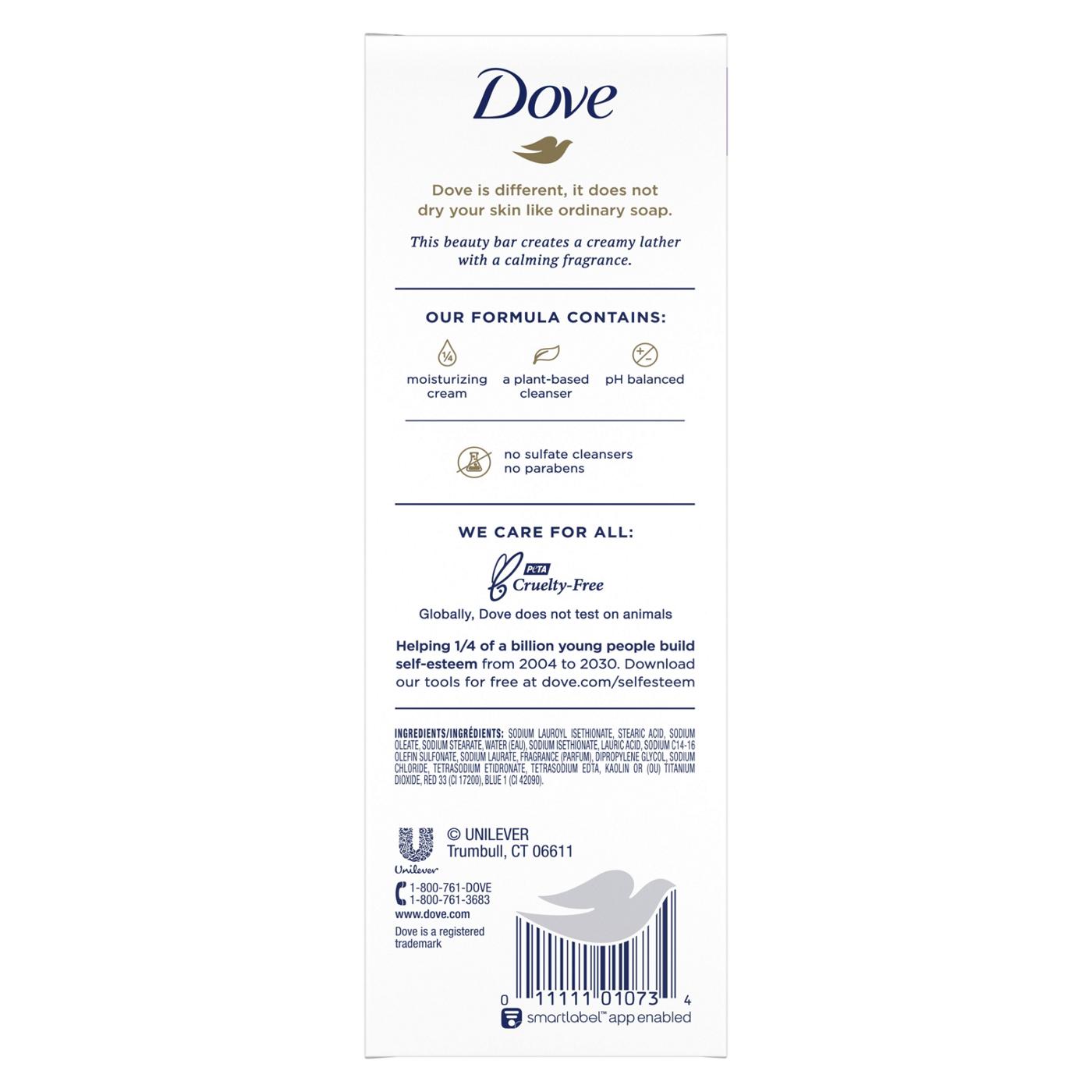 Dove Beauty Bar Gentle Skin Cleanser Relaxing Lavender 6 Bars; image 2 of 7