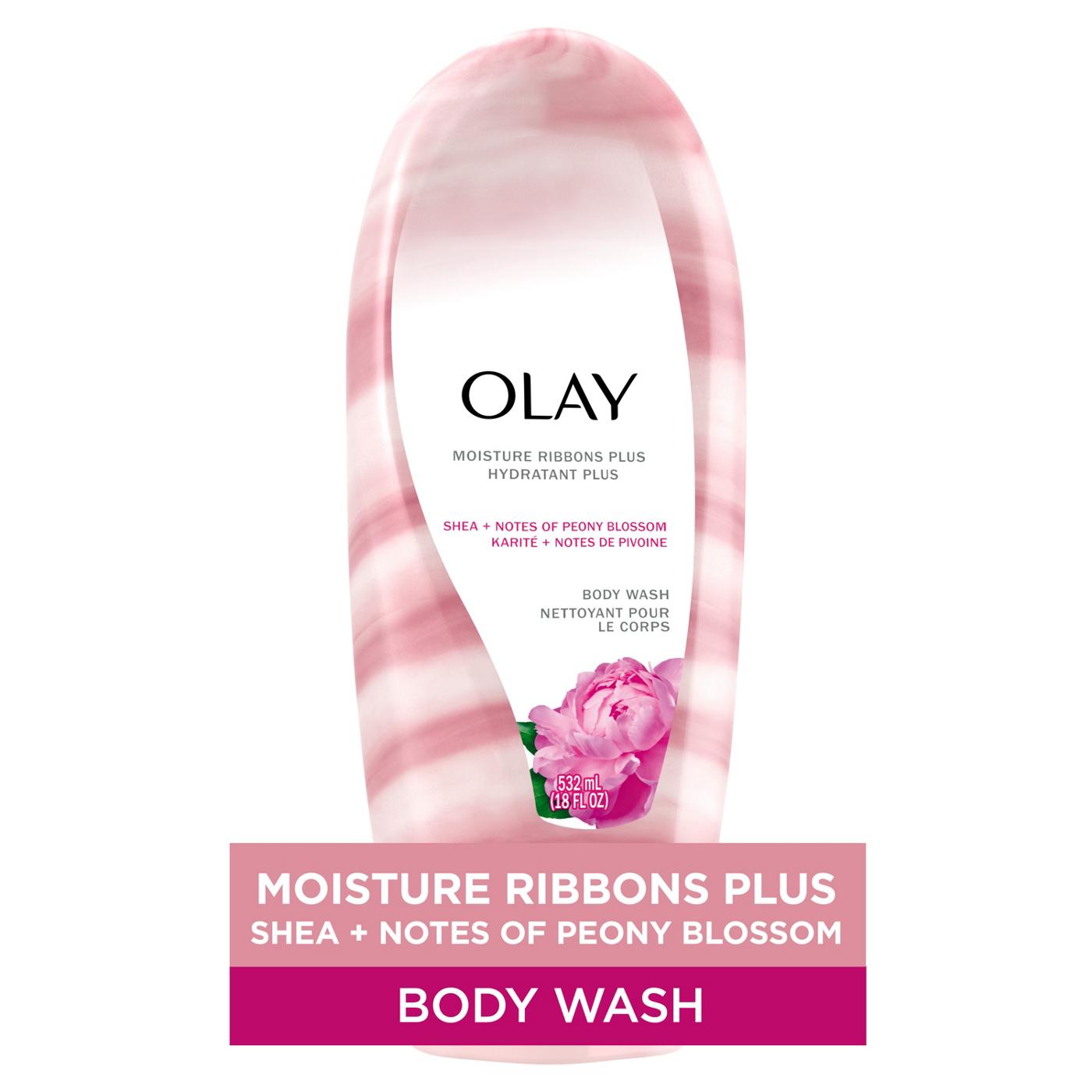 Olay Moisture Ribbons Plus Body Wash - Shea + Peony Blossom; image 1 of 7