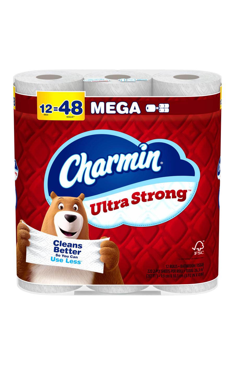 Charmin Ultra Strong Toilet Paper 220 Sheets Per Roll; image 1 of 22