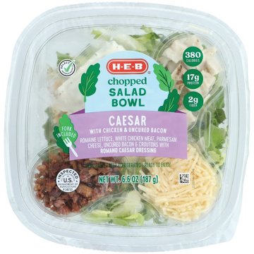 H-E-B Chopped Salad Bowl - Chicken Caesar with Uncured Bacon