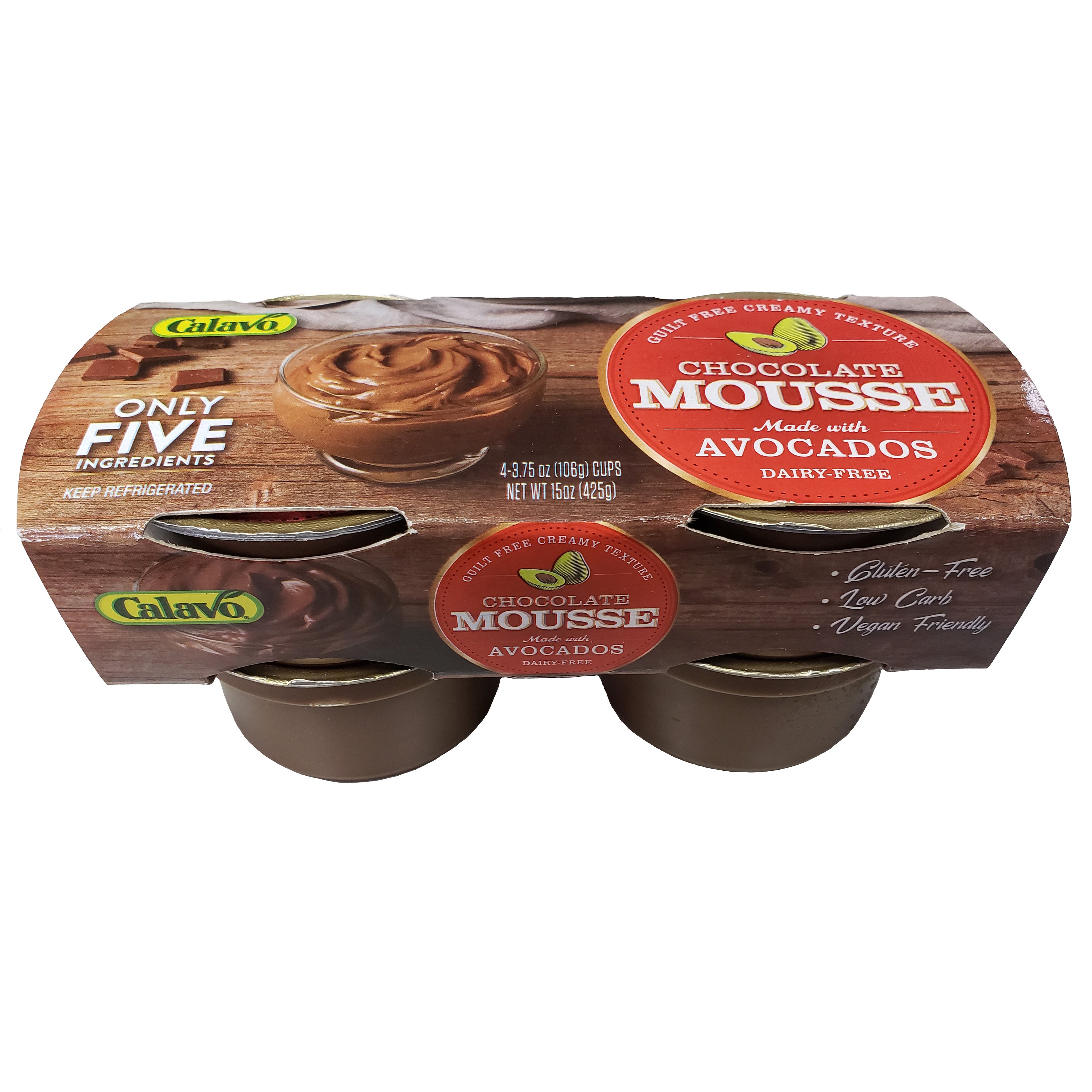 Calavo Chocolate Mousse made with Avocados, 3.75 oz cups Shop Dip at