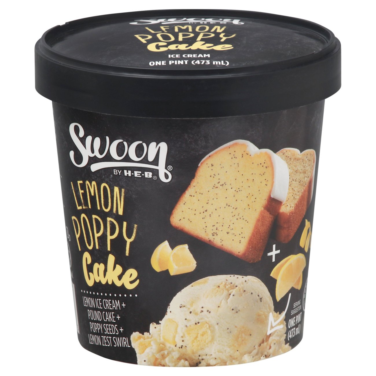 Swoon by HEB Lemon Poppy Cake Ice Cream Shop Ice cream at HEB