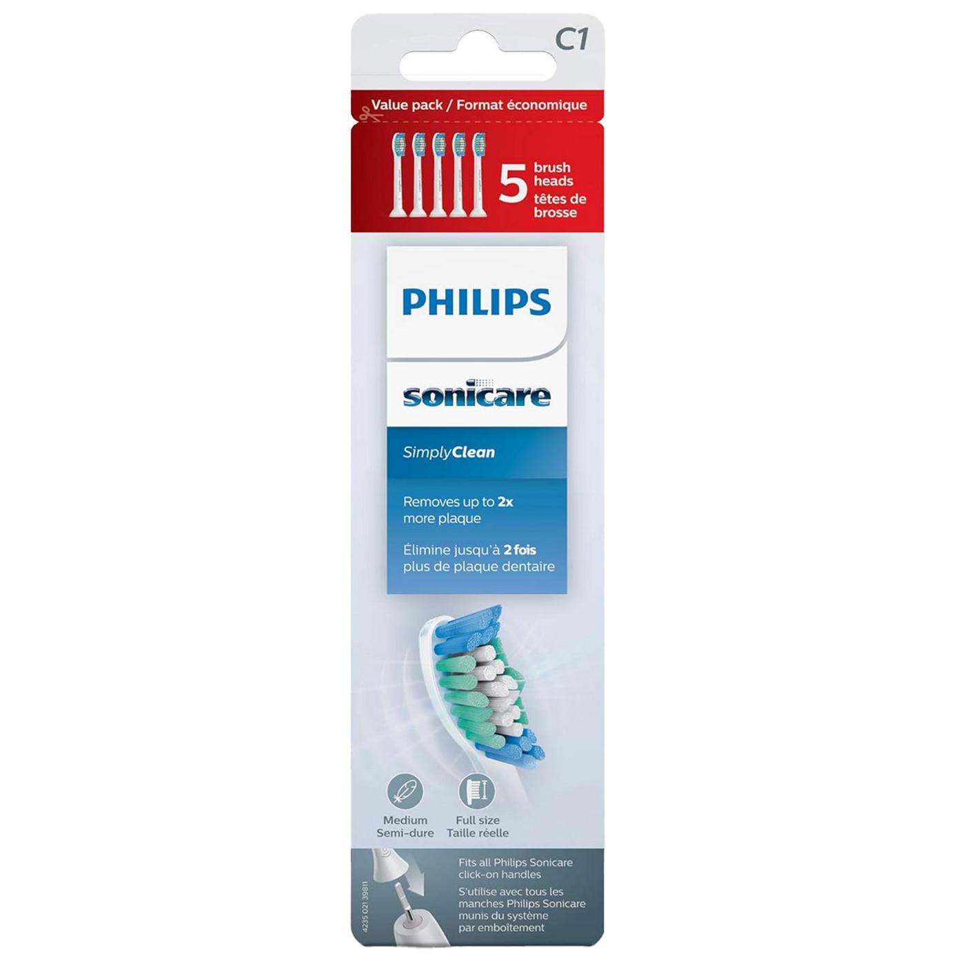 Philips Sonicare Simply Clean Brush Heads C1; image 1 of 3