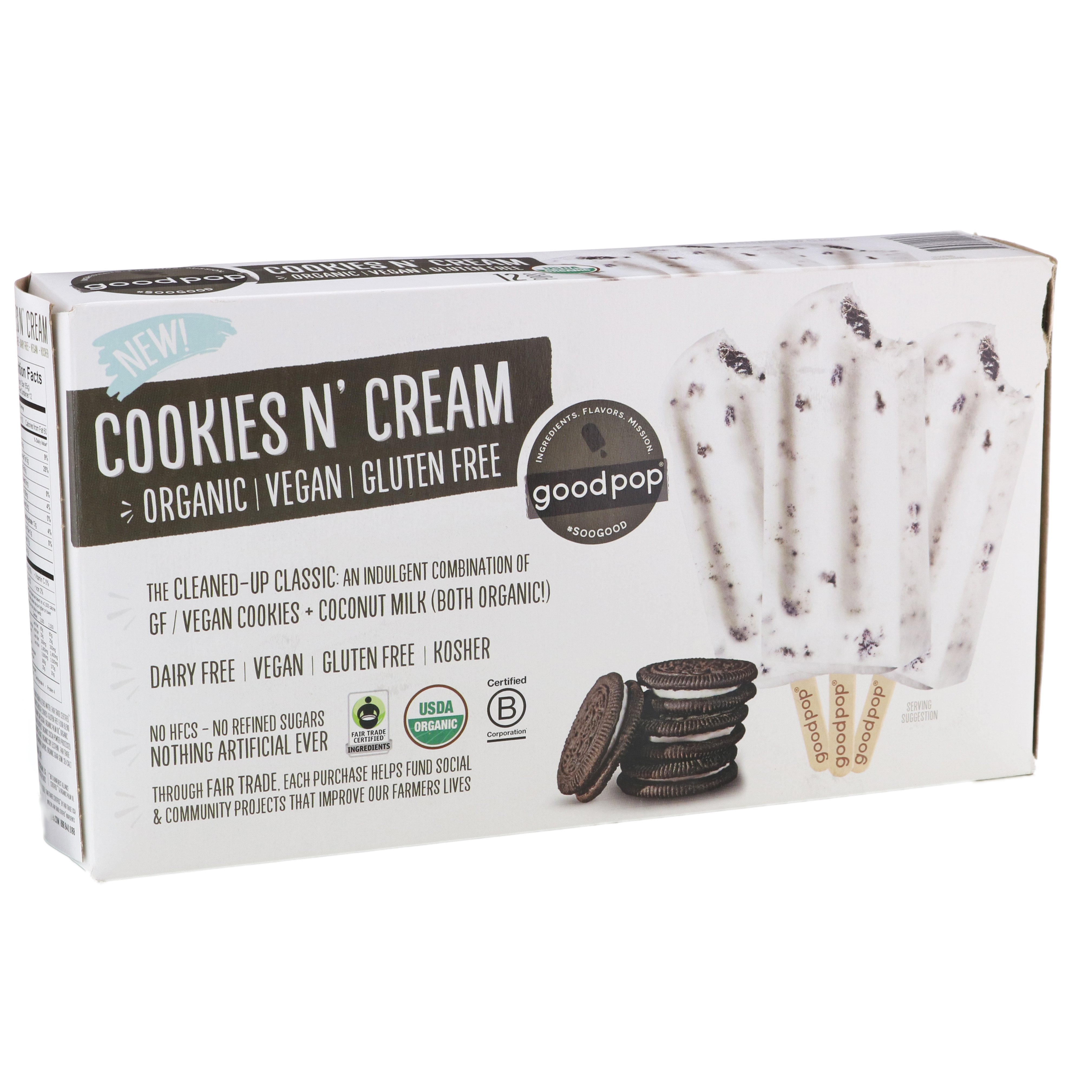 Goodpop Cookies N' Cream Frozen Pops Shop Bars & pops at HEB