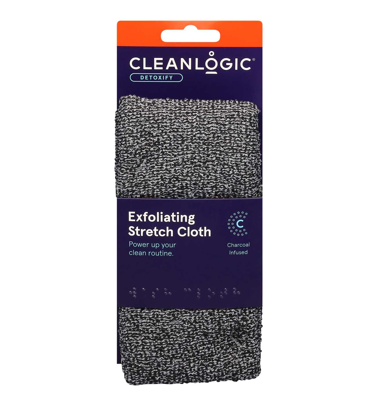 Cleanlogic Charcoal Infused Exfoliating Stretch Cloth; image 1 of 2