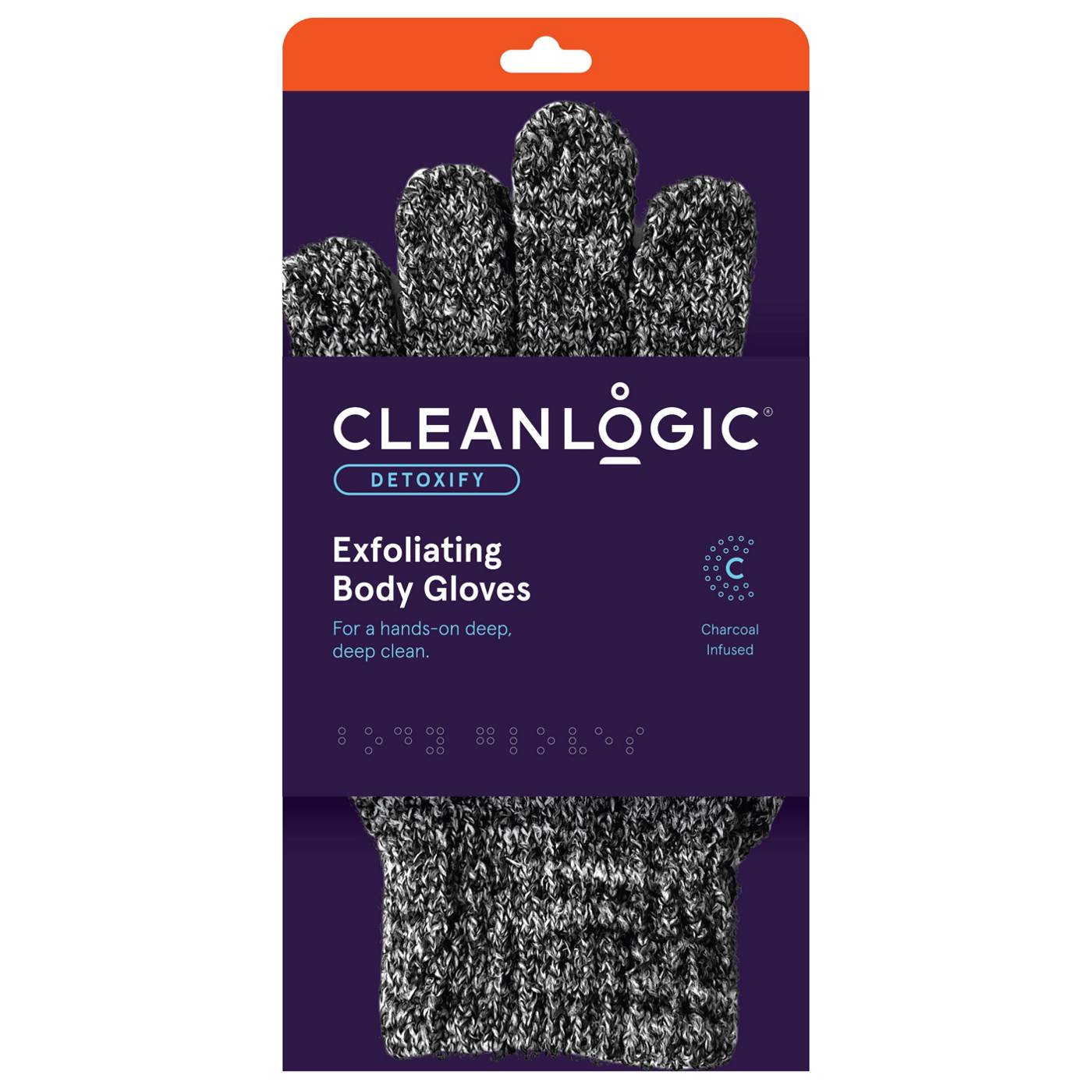 Cleanlogic Detoxify Exfoliating Body Gloves; image 1 of 2