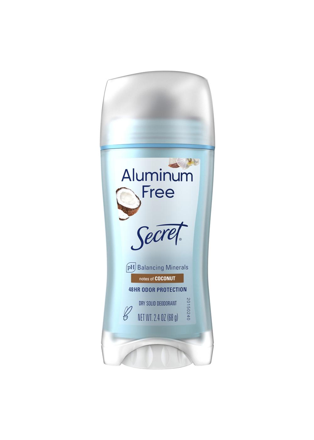 Secret Aluminum Free 48 Hr Solid Deodorant - Coconut; image 1 of 8