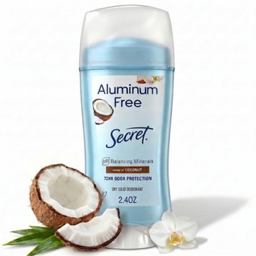 Secret Aluminum Free 48 Hr Solid Deodorant - Coconut