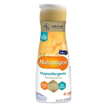 Nutramigen Hypoallergenic Ready-to-Feed Baby Formula with Iron, 32 oz