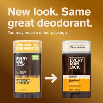 Every Man Jack Deodorant - Sandalwood, 3 oz