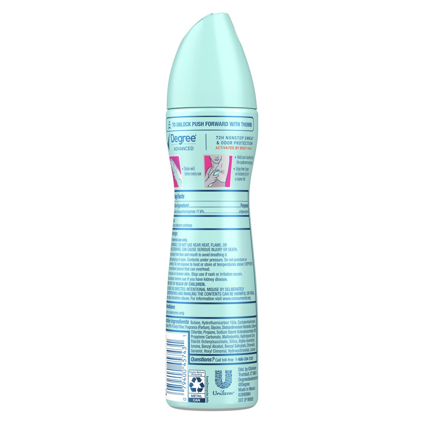 Degree 72 Hr Advanced Antiperspirant Deodorant Dry Spray - White Flowers & Lychee; image 7 of 9