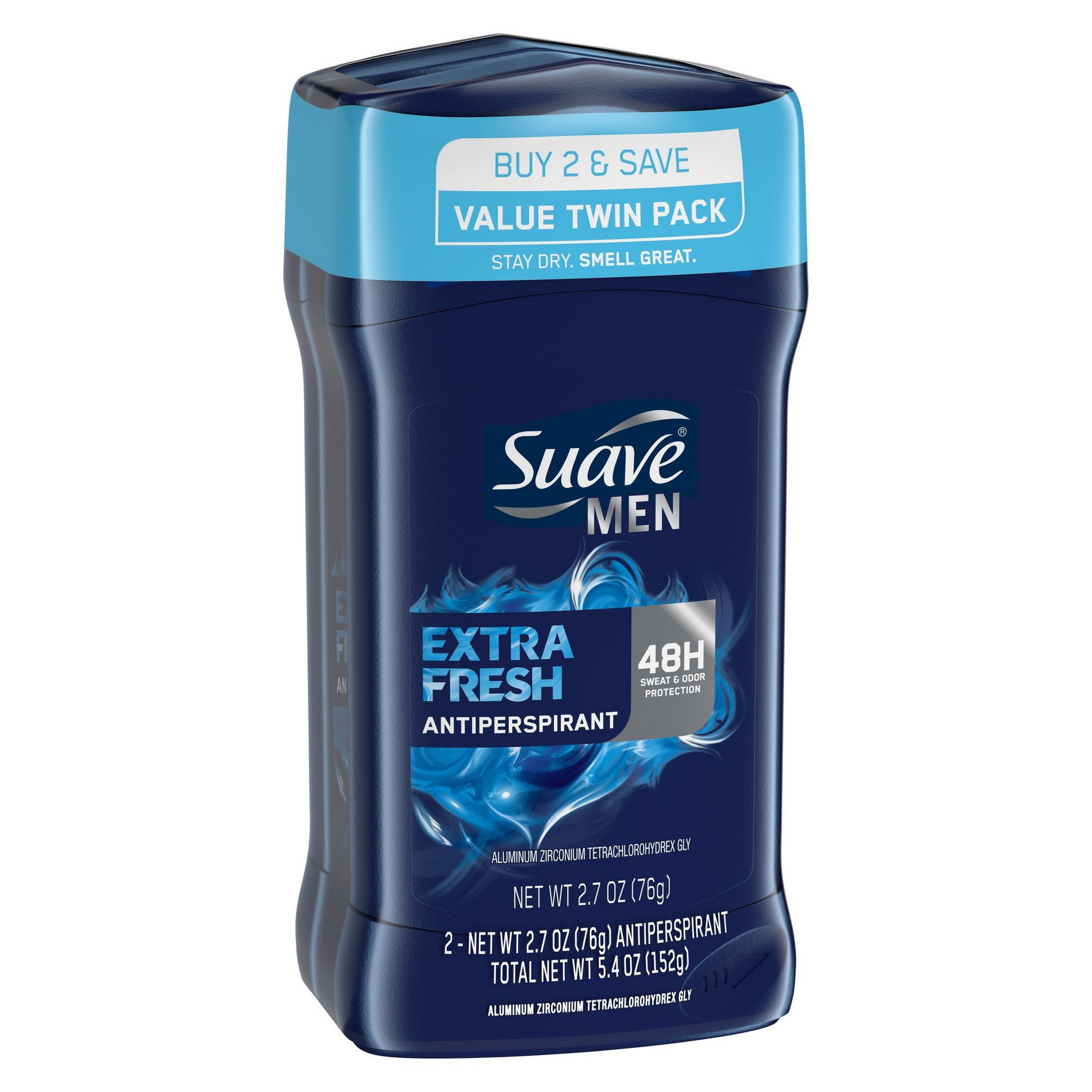 Suave Men Extra Fresh Antiperspiran Twin Pack - Shop Deodorant