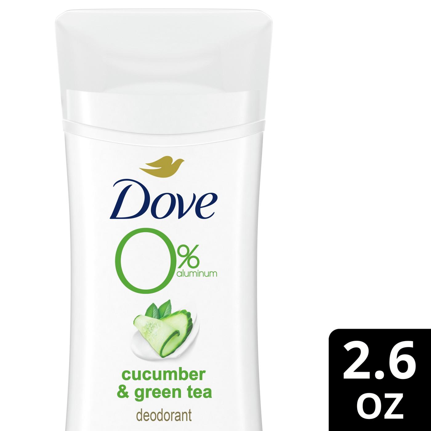 Dove 0% Aluminum Deodorant - Cucumber & Green Tea; image 2 of 8