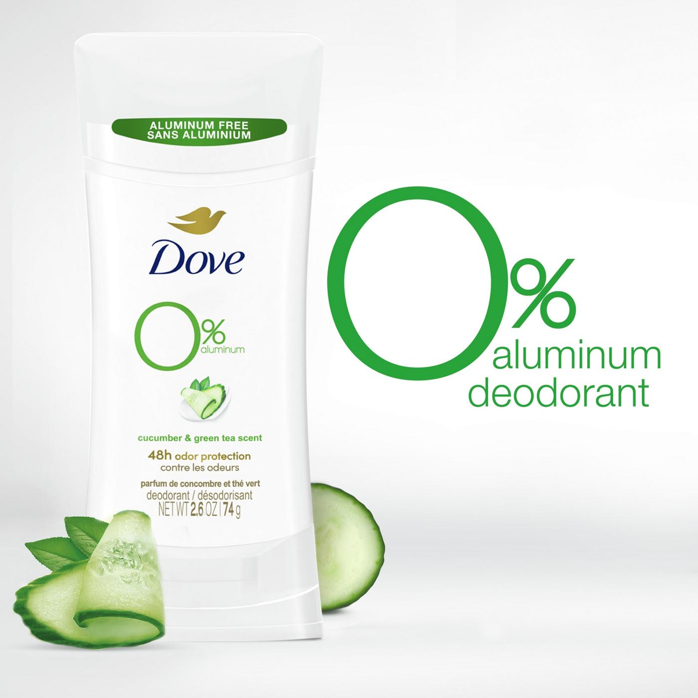 Dove 0% Aluminum Deodorant - Cucumber & Green Tea; image 4 of 8