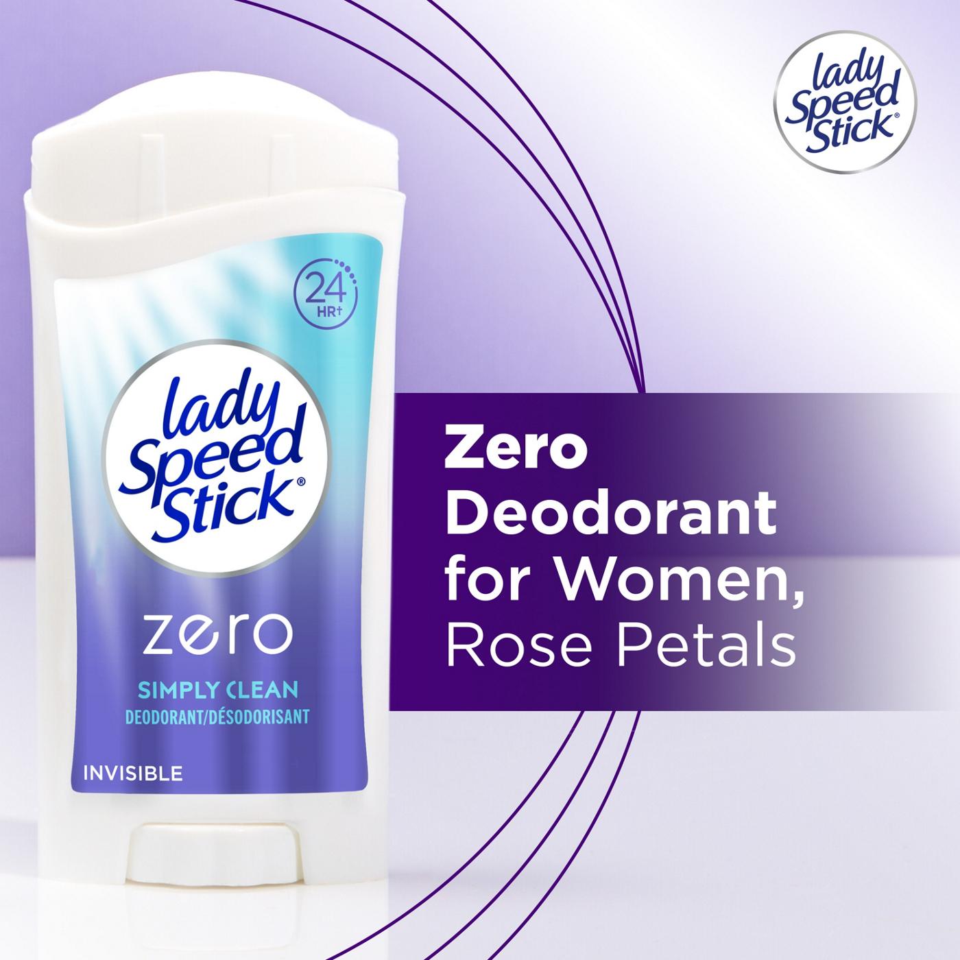 Lady Speed Stick Zero Simply Clean Deodorant; image 2 of 10