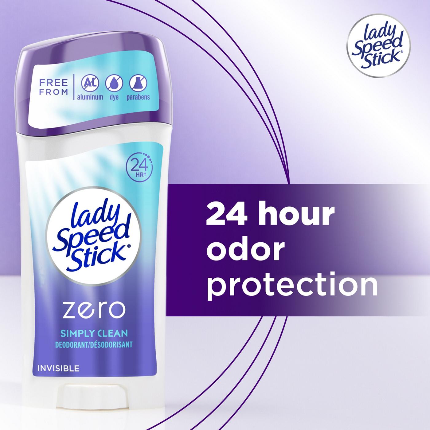 Lady Speed Stick Zero Simply Clean Deodorant; image 8 of 10