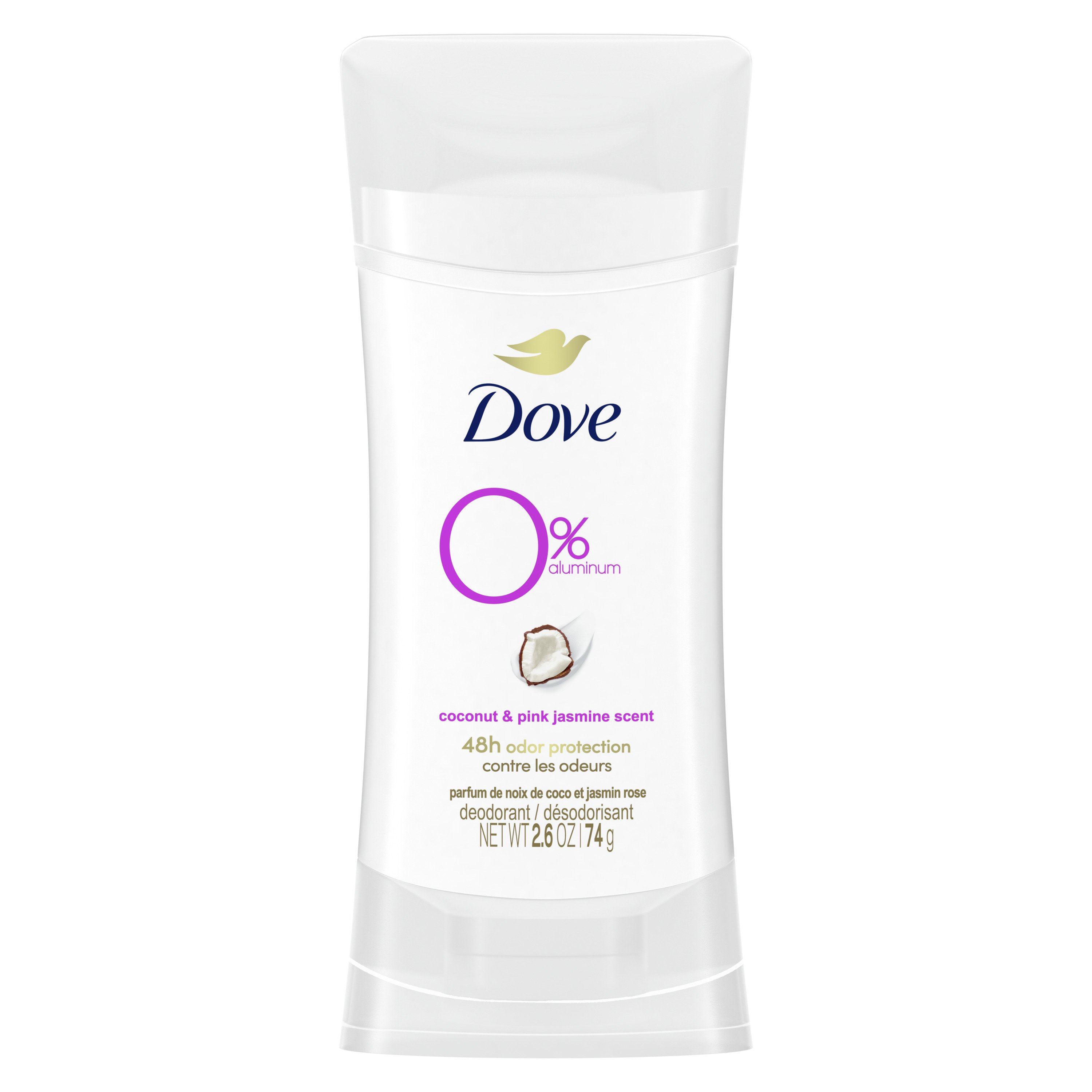 kandidatskole moden have tillid Dove 0% Aluminum Coconut and Pink Jasmine Deodorant Stick - Shop Deodorant  & Antiperspirant at H-E-B
