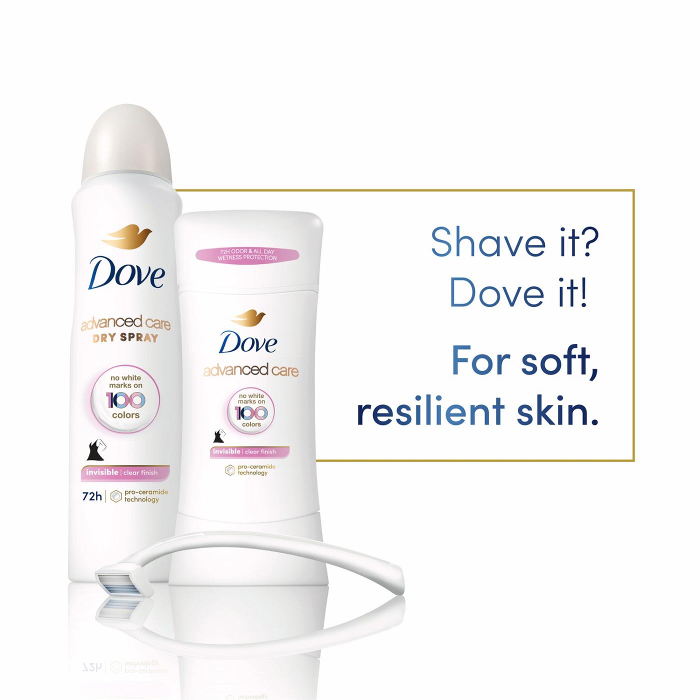 Dove Advanced Care Invisible Clear Finish Twin Antiperspirant Deodorant; image 7 of 12