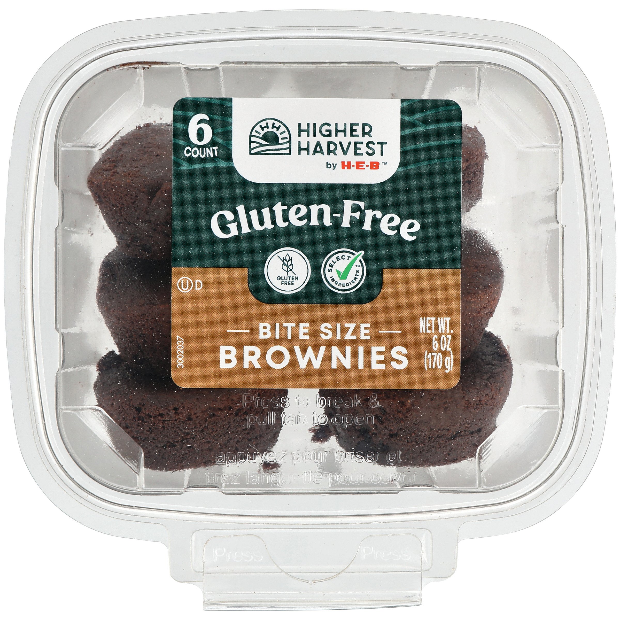 H-E-B Select Ingredients Gluten Free Bite Size Brownies - Shop Desserts ...