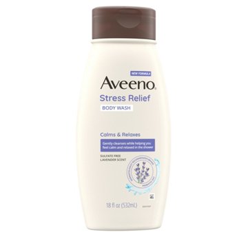 Aveeno Stress Relief Body Wash - Lavender Scent, 18 oz