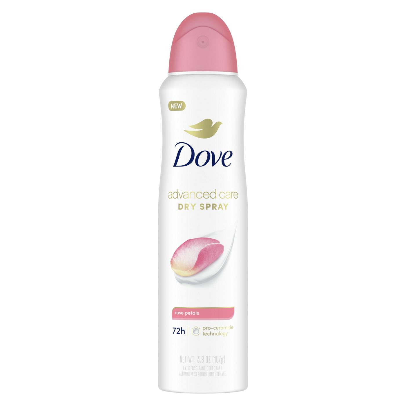 Dove Advanced Care Dry Spray Antiperspirant Deodorant Rose Petals; image 1 of 9
