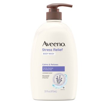 Aveeno Stress Relief Body Wash - Lavender Scent, 33 oz