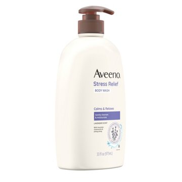 Aveeno Stress Relief Body Wash - Lavender Scent, 33 oz
