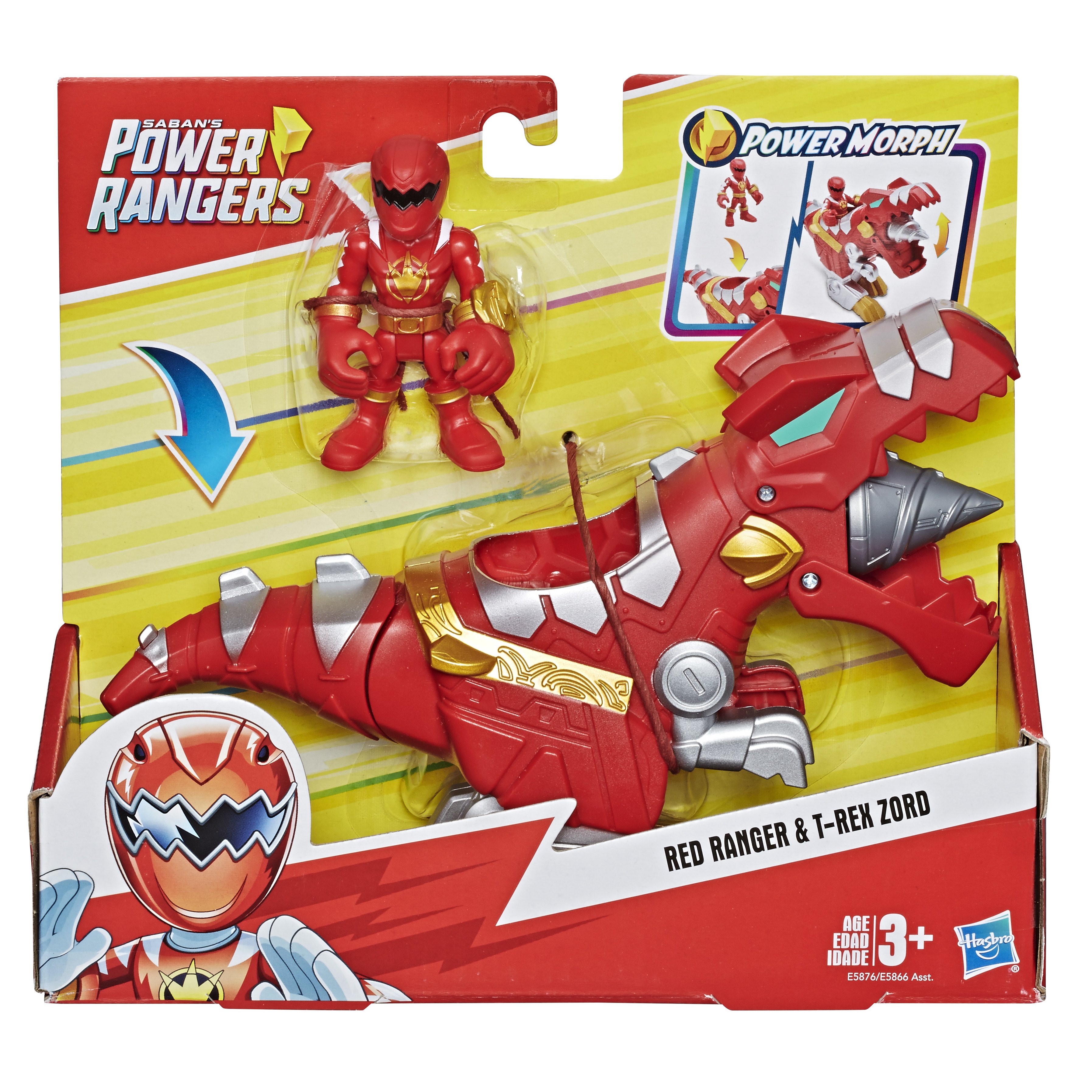 Power Rangers Playskool Heroes Red Ranger T Rex Zord Playset Shop Playsets At H E B