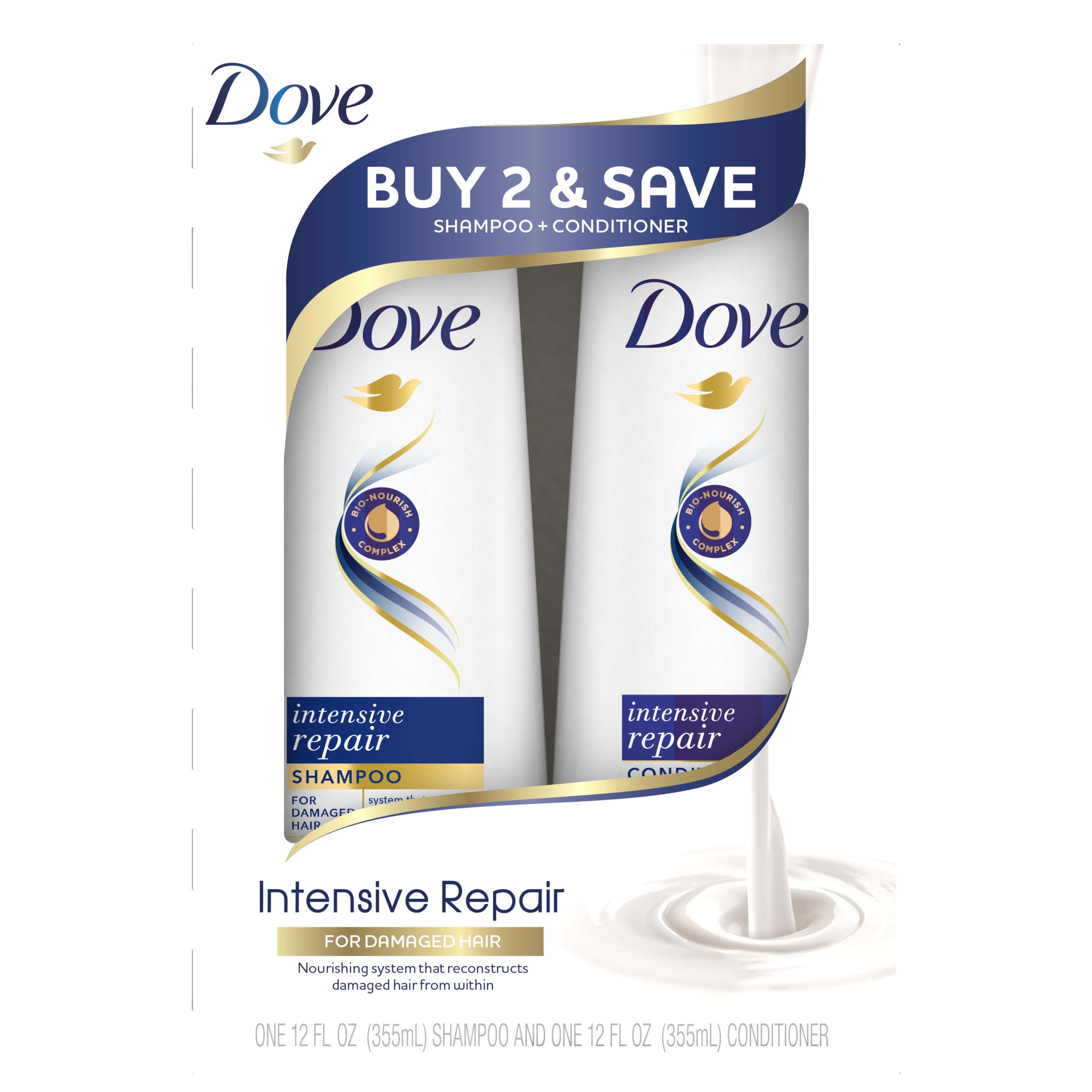 Dove Intensive Repair Shampoo & Conditioner 2pk - Shop Shampoo & Conditioner at H-E-B