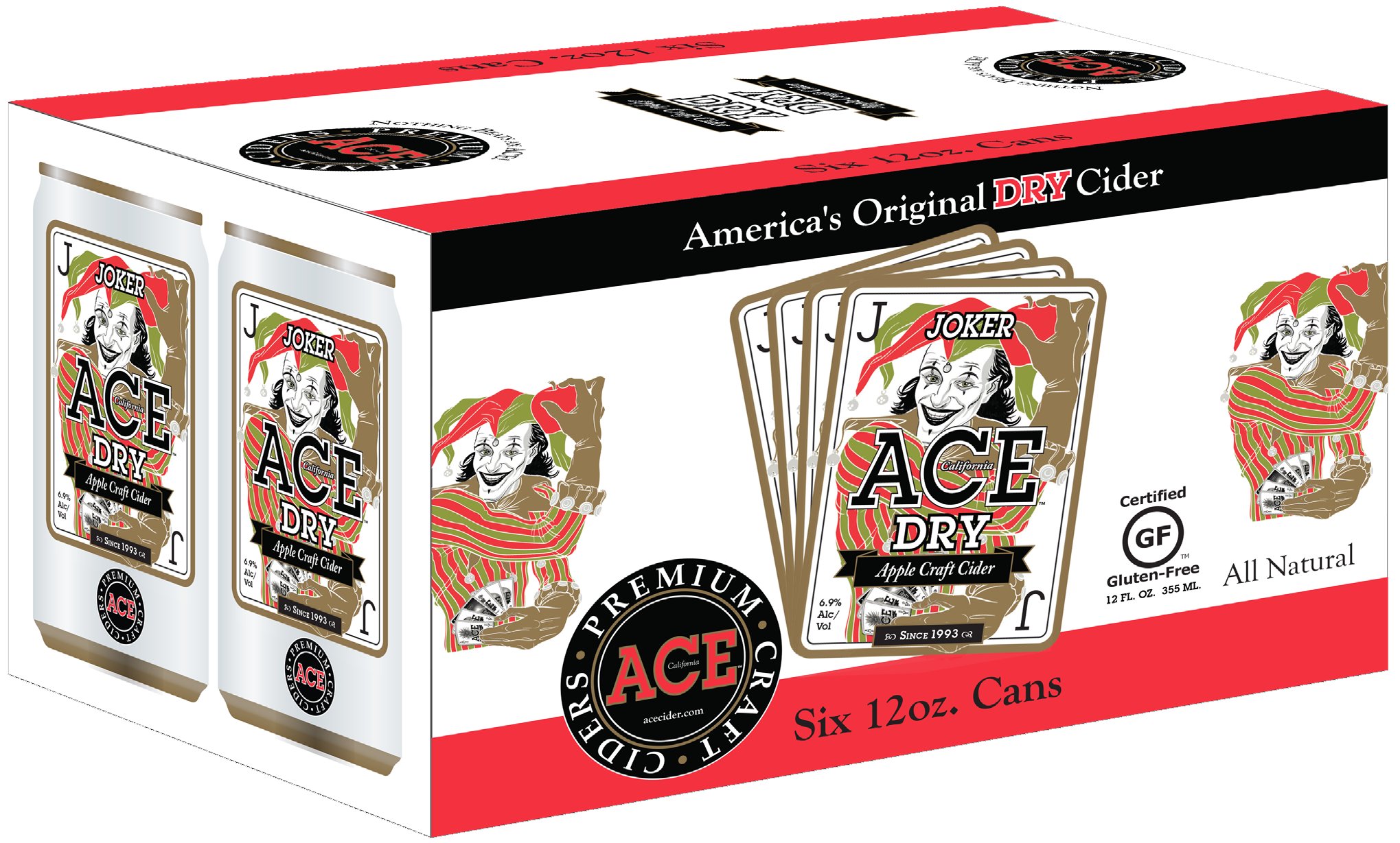 Ace Joker Dry Cider 12 oz Cans Shop Hard cider at HEB