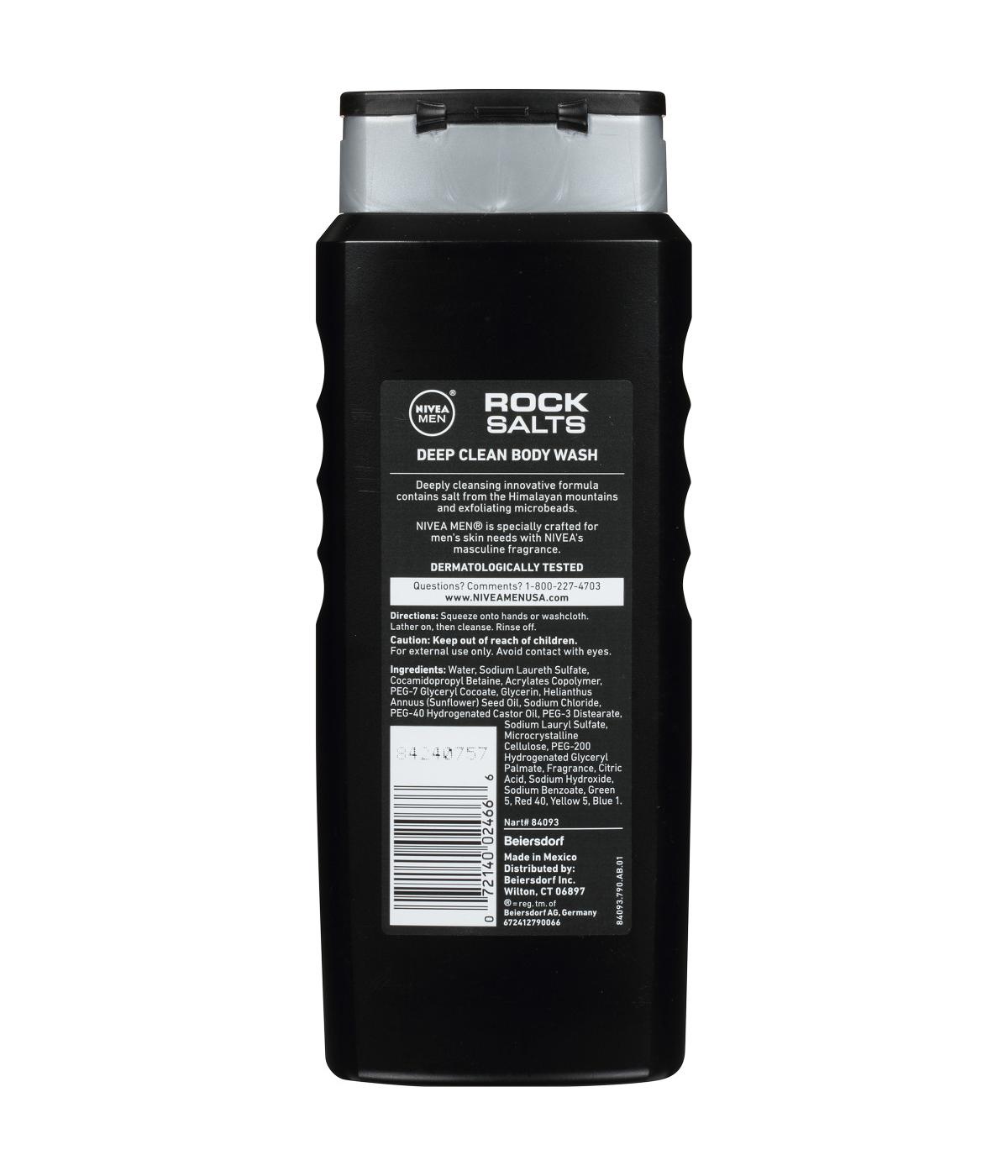 NIVEA Men Deep Clean Rock Salts Body Wash Shop Body wash at HEB