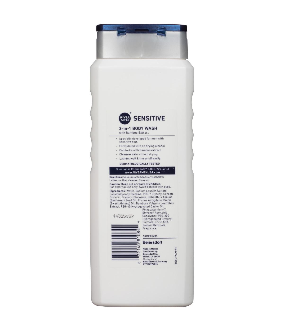 NIVEA Men Sensitive Body Wash with Bamboo Extract; image 2 of 3