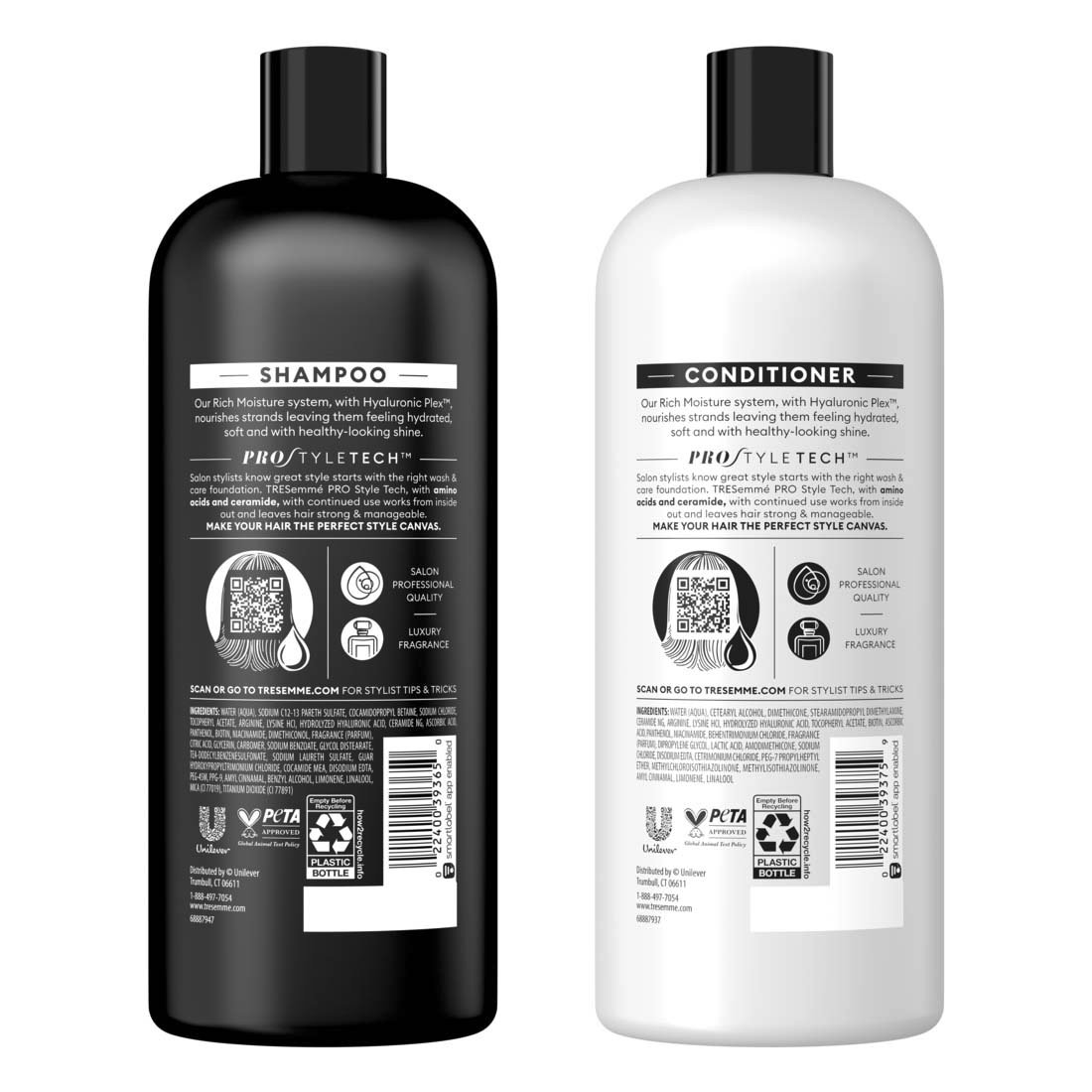 Tresemme Shampoo and Conditioner Set Bundle, 28 Ounce, Moisture Rich