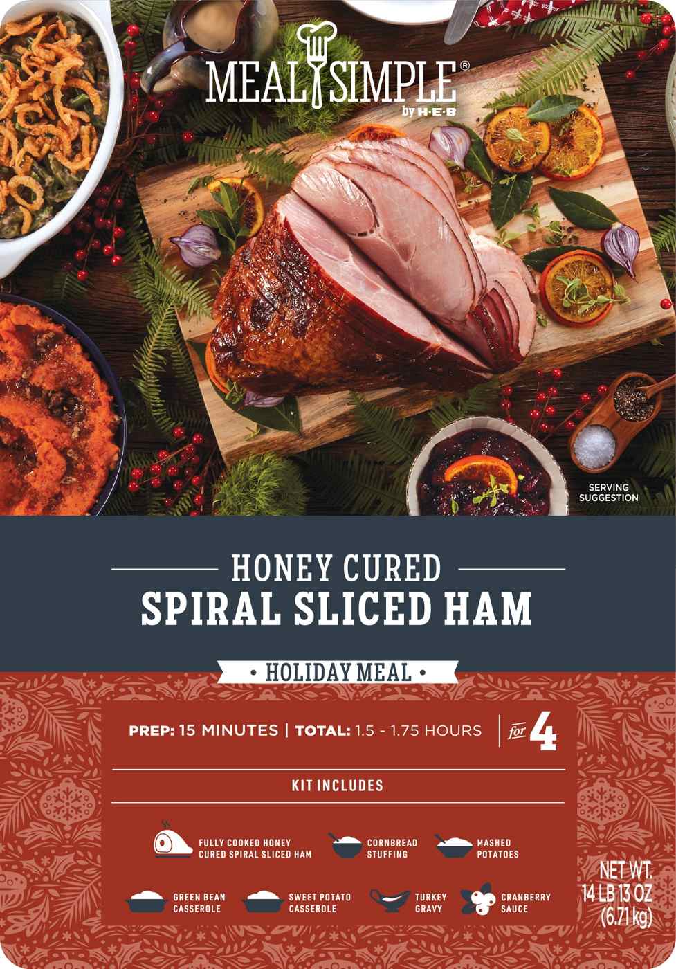 Meal Simple by H-E-B Spiral-Sliced Ham & Sides Holiday Dinner; image 3 of 5