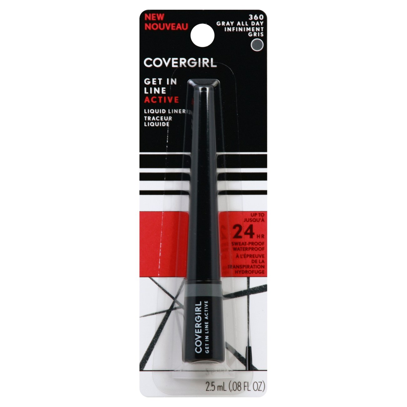 Covergirl Get In Line Active Eyeliner, Gray All Day Shop Makeup at HEB