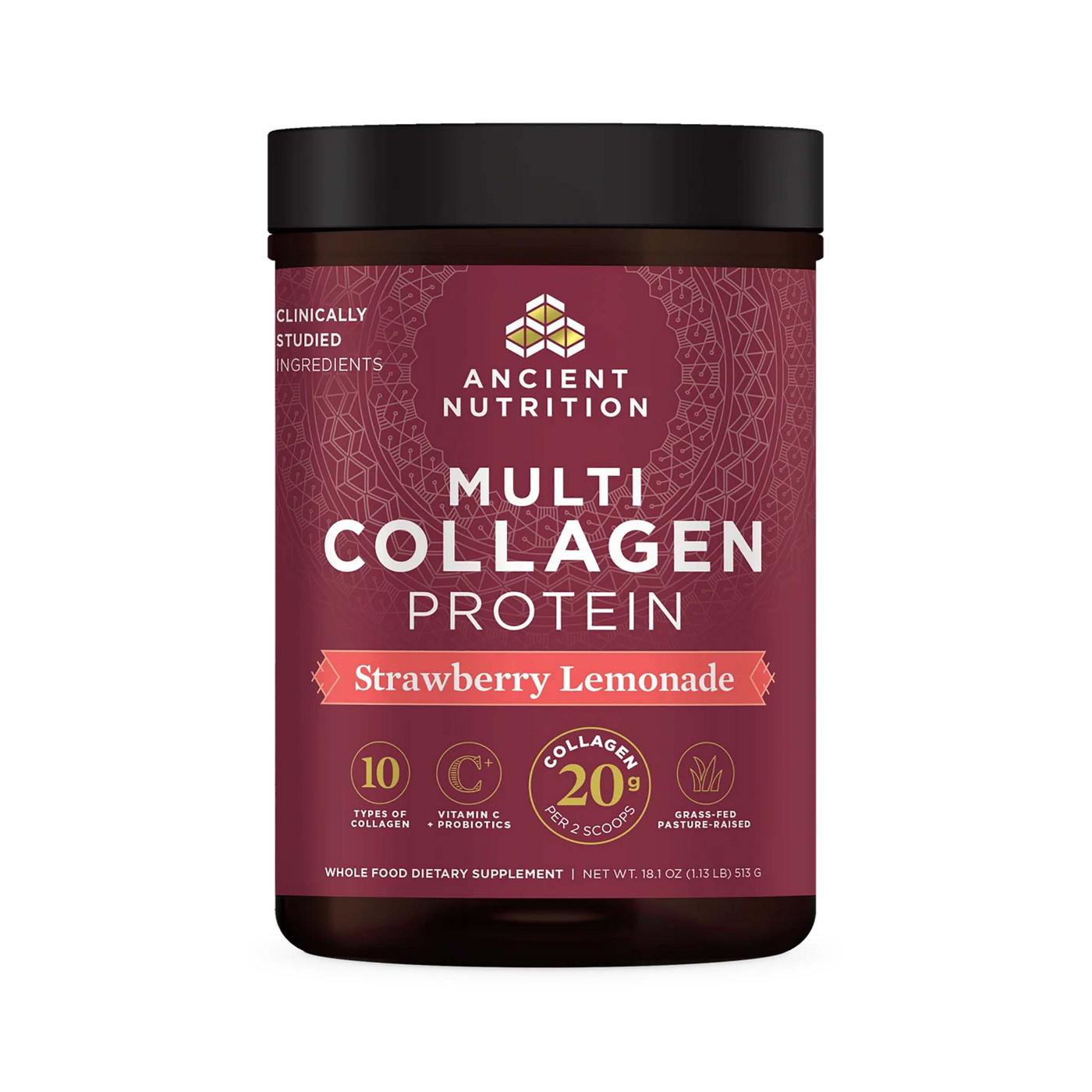 Ancient Nutrition Multi Collagen Protein Supplement - Strawberry Lemonade; image 1 of 8