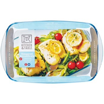 Kitchen & Table by H-E-B Tempered Borosilicate Roaster, 2.7 qt