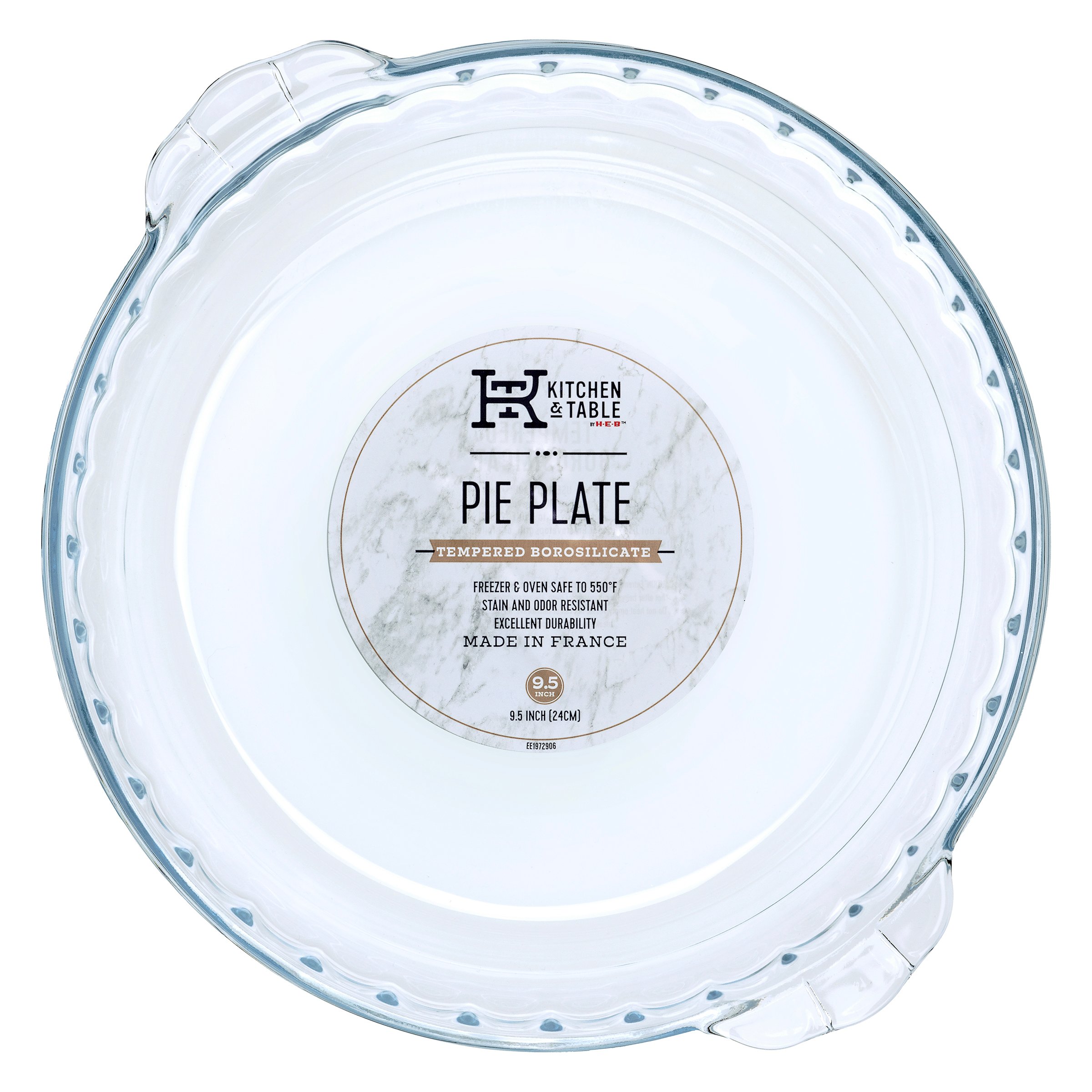 Home-X Pie Bakeware Set of 2, Glass Baking Accessories, 7 Dessert Pie Plates