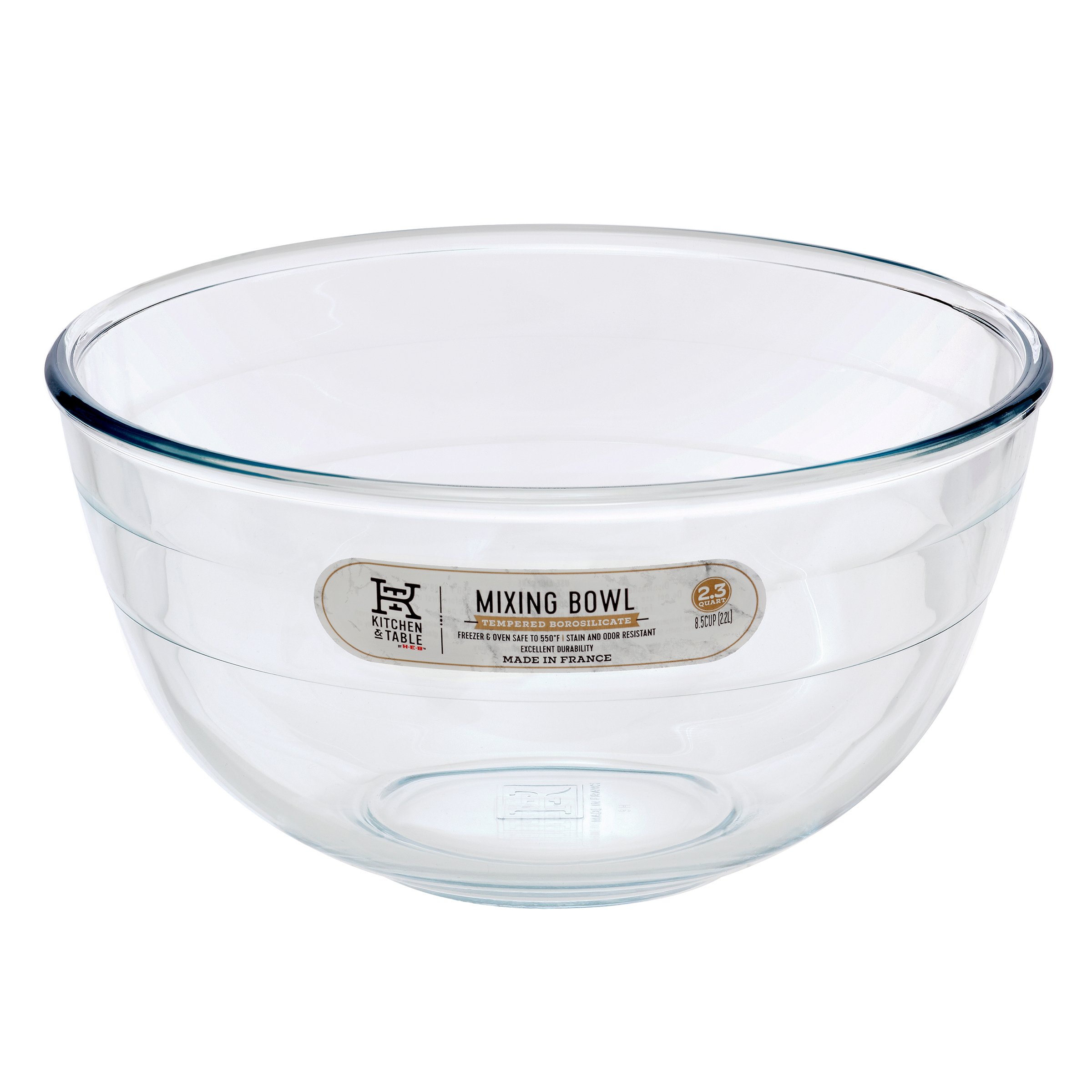 Ôcuisine Borosilicate Glass Mixing Bowl (2L), Transparent