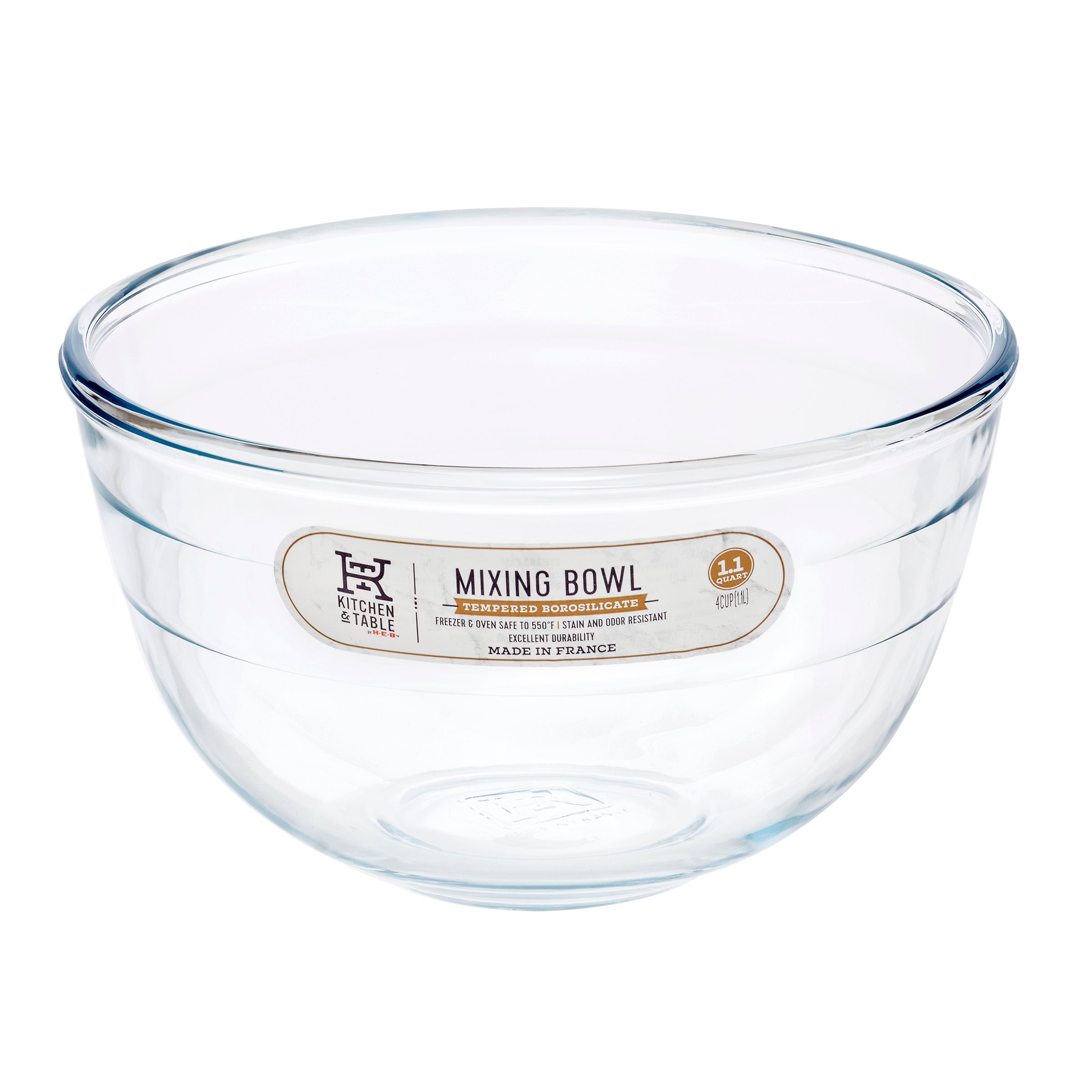 Kitchen & Table by H-E-B Tempered Borosilicate Mixing Bowl - Shop Mixing Bowls at H-E-B