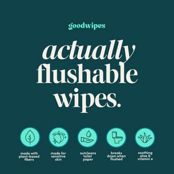 Goodwipes XL Flushable Wipes - Shea-Coco, 50 ct