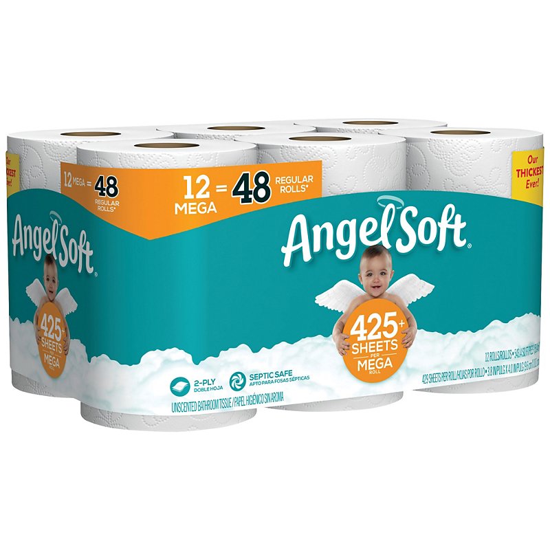 Angel Soft Classic White Toilet Paper - Shop Toilet Paper at H-E-B
