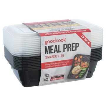 GoodCook Meal Prep Containers & Lids, 10 Pk, 4 cup