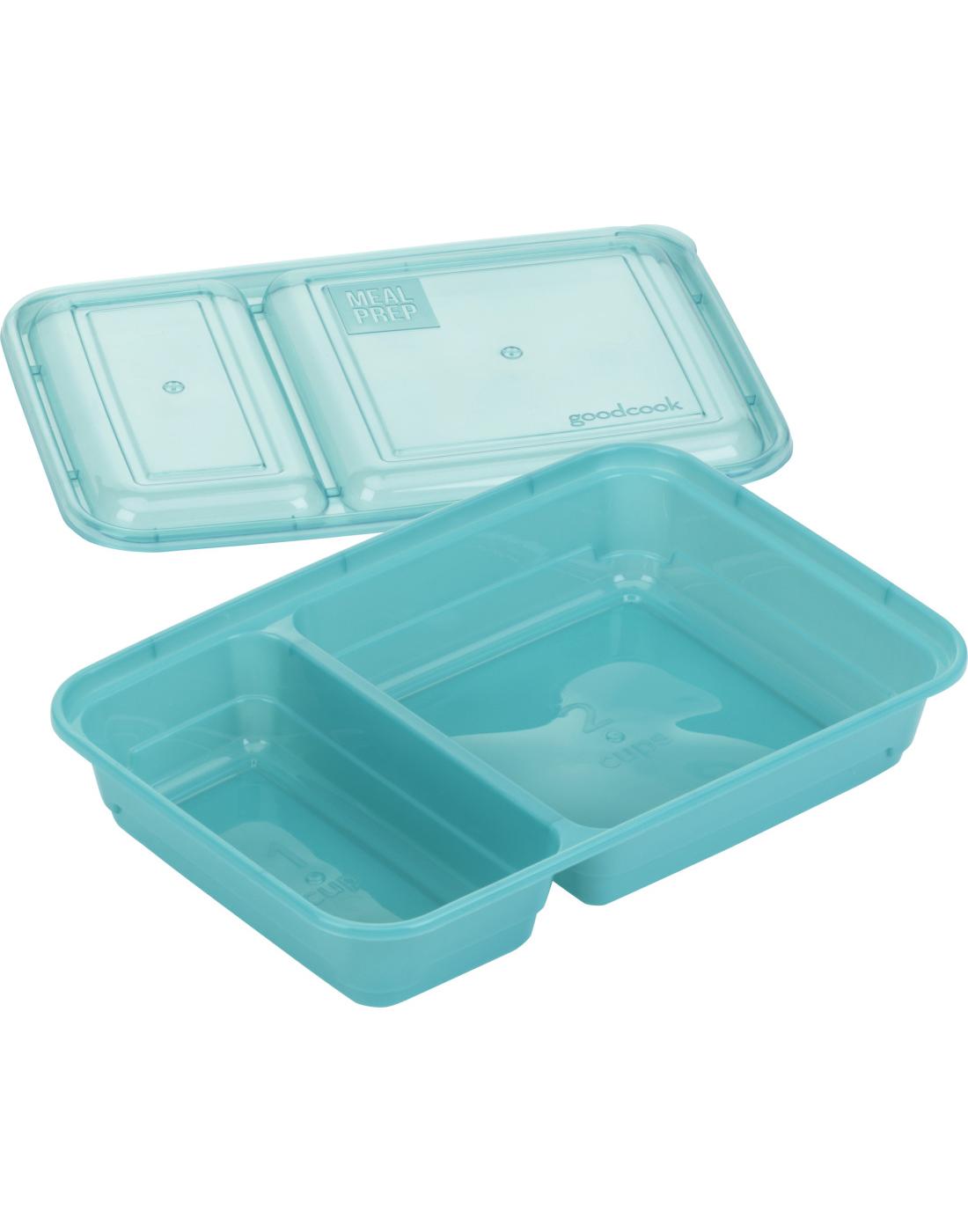 GoodCook 2 Compartment Rectangle Meal Prep Containers; image 2 of 4