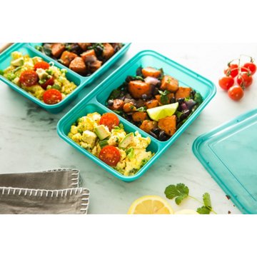 GoodCook 2 Compartment Rectangle Meal Prep Containers, 10 pk