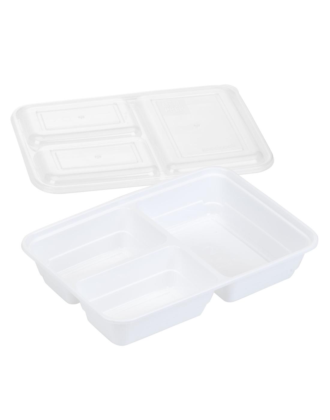 GoodCook 3 Compartment Rectangle Meal Prep Containers; image 2 of 5